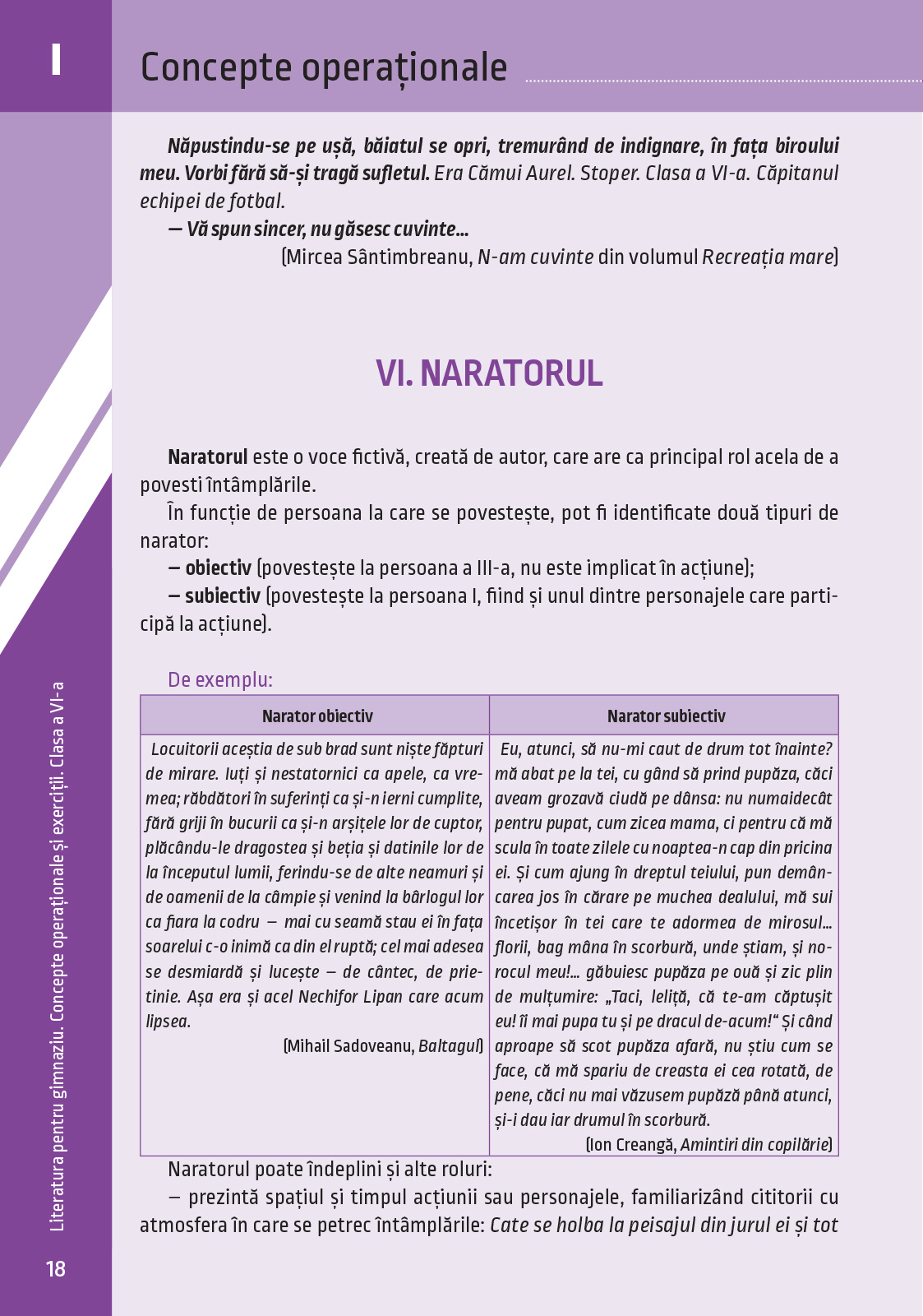 Literatura pentru gimnaziu. Concepte operationale si exercitii. Clasa a VI-a | Irina-Roxana Georgescu, Delia-Monica Georgescu, Raluca-Diana Raducanu, Adriana Dudas-Vasile, Adriana Chioaru, Amalia Gabriela Serbu