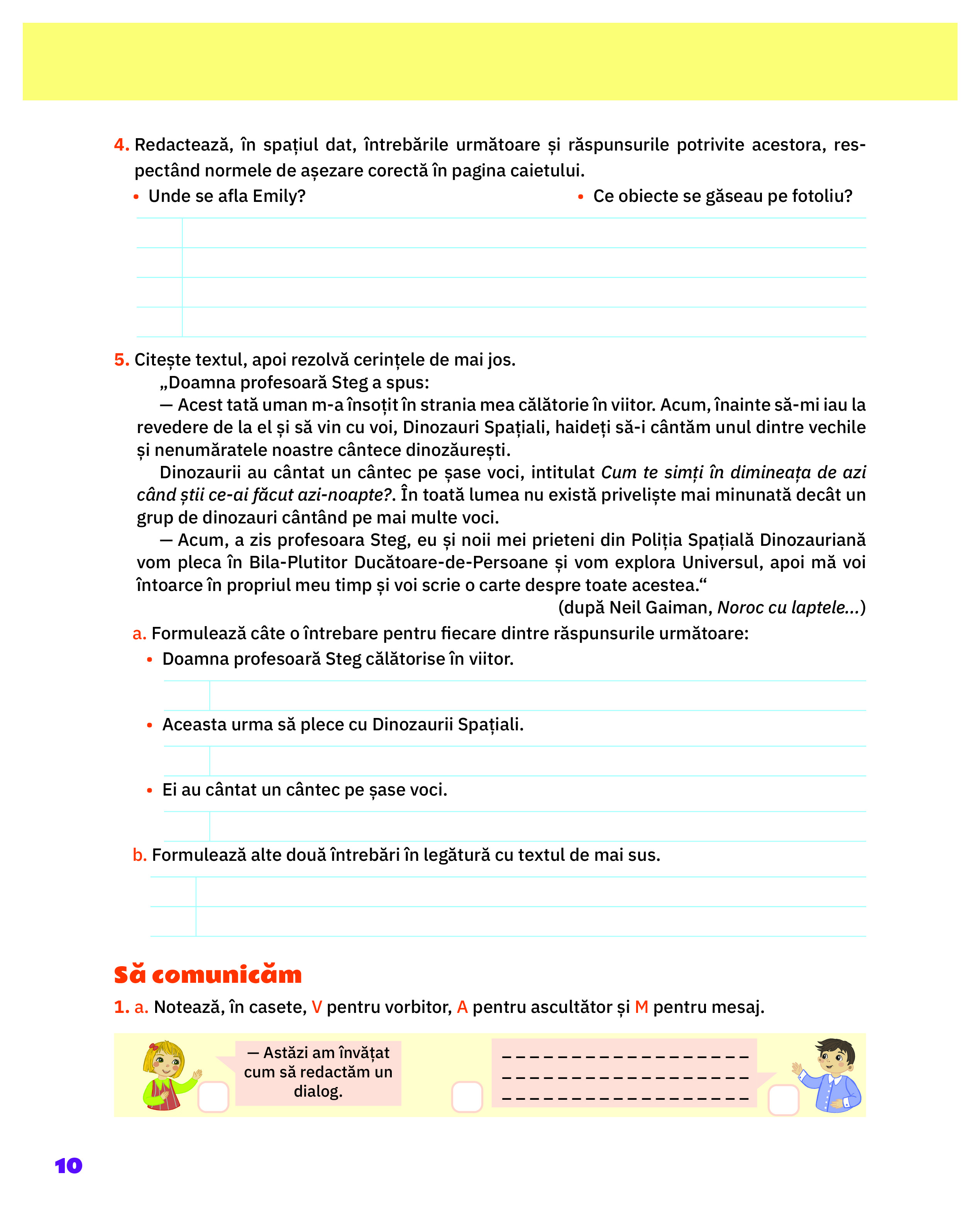 Limba si literatura romana - Clasa a III-a, Caietul elevului | Cleopatra Mihailescu, Tudora Pitila - 7 | YEO