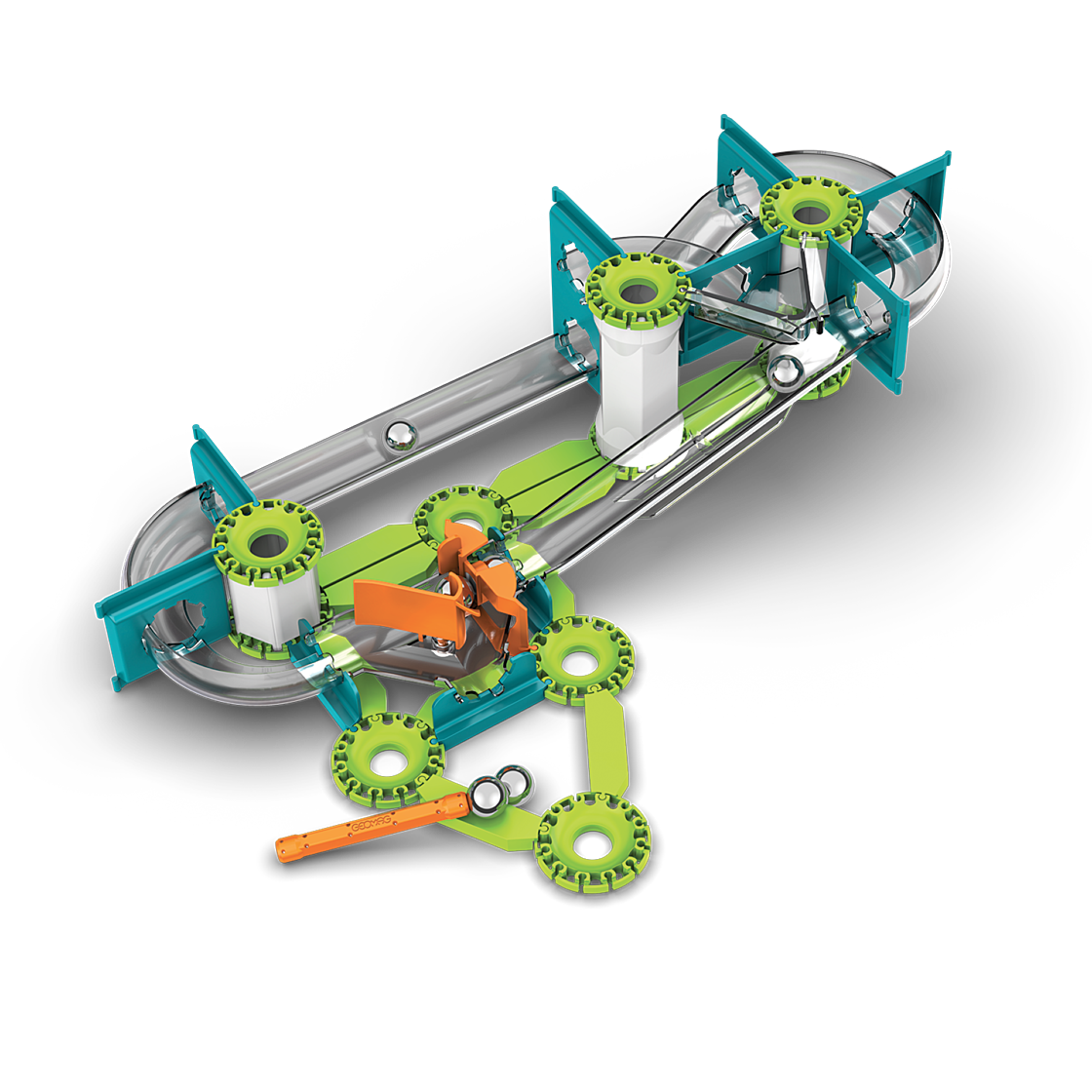 Set de constructie - Mechanics Gravity - Race Track, 67 piese | Geomag - 2 | YEO