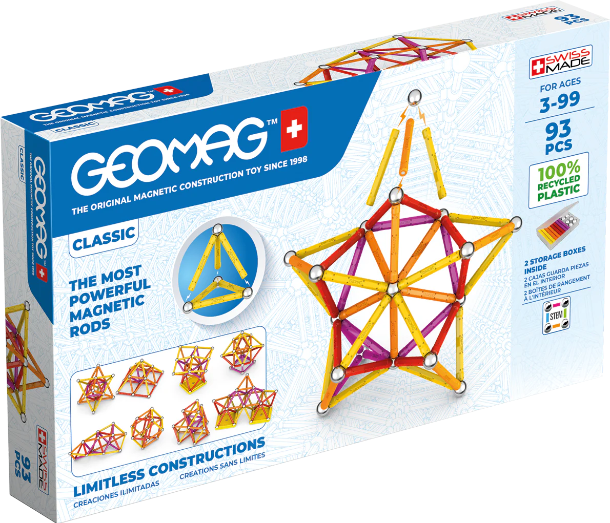 Set de constructie - Classic 93 piese | Geomag - 7 | YEO