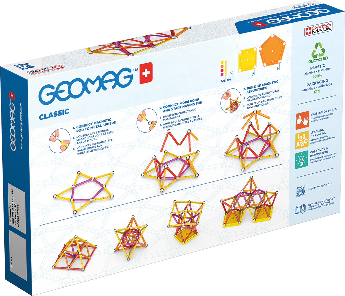 Set de constructie - Classic 93 piese | Geomag - 1 | YEO