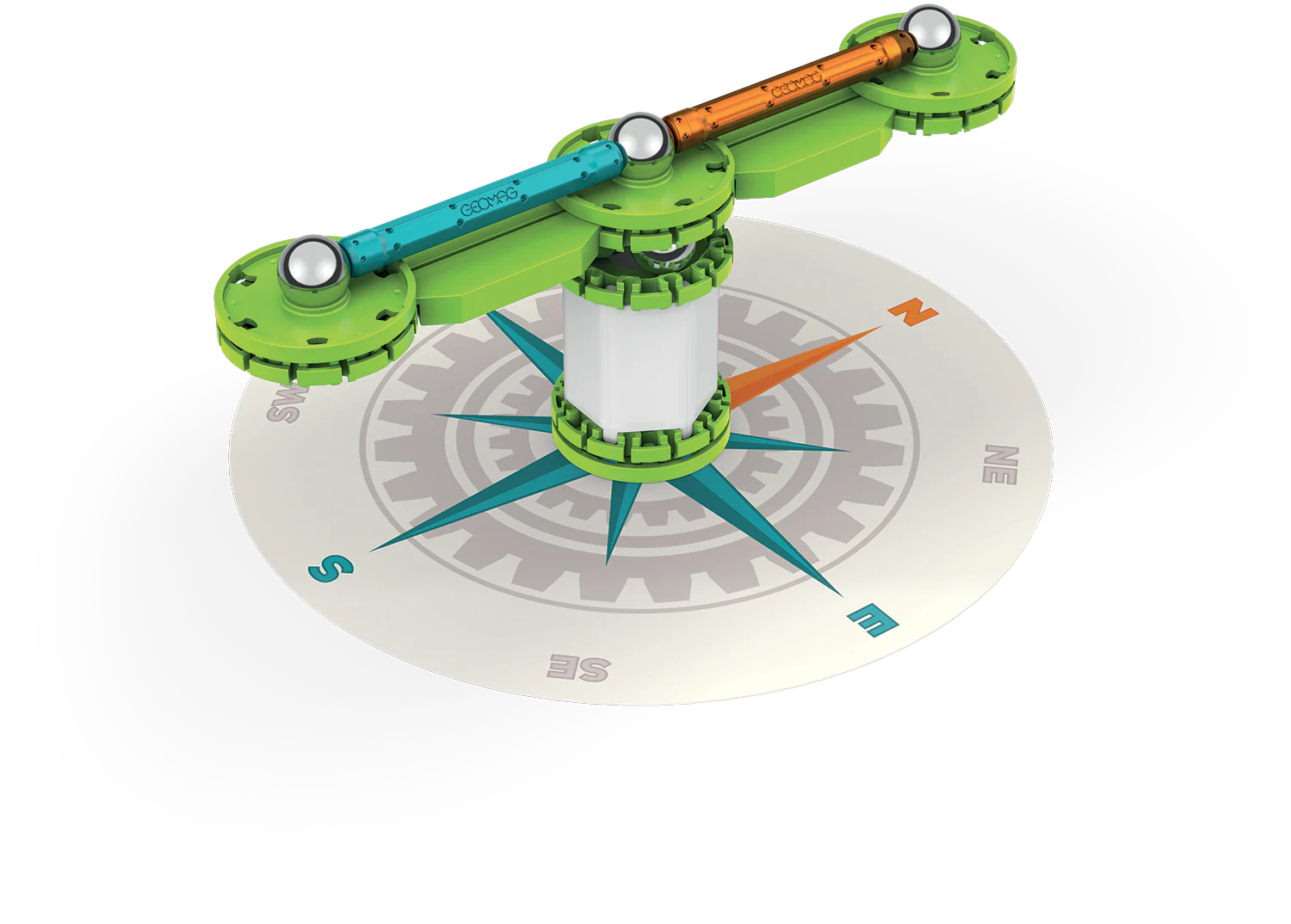 Set de constructie - Mechanics Motion - Magnetic Compass | Geomag - 1 | YEO