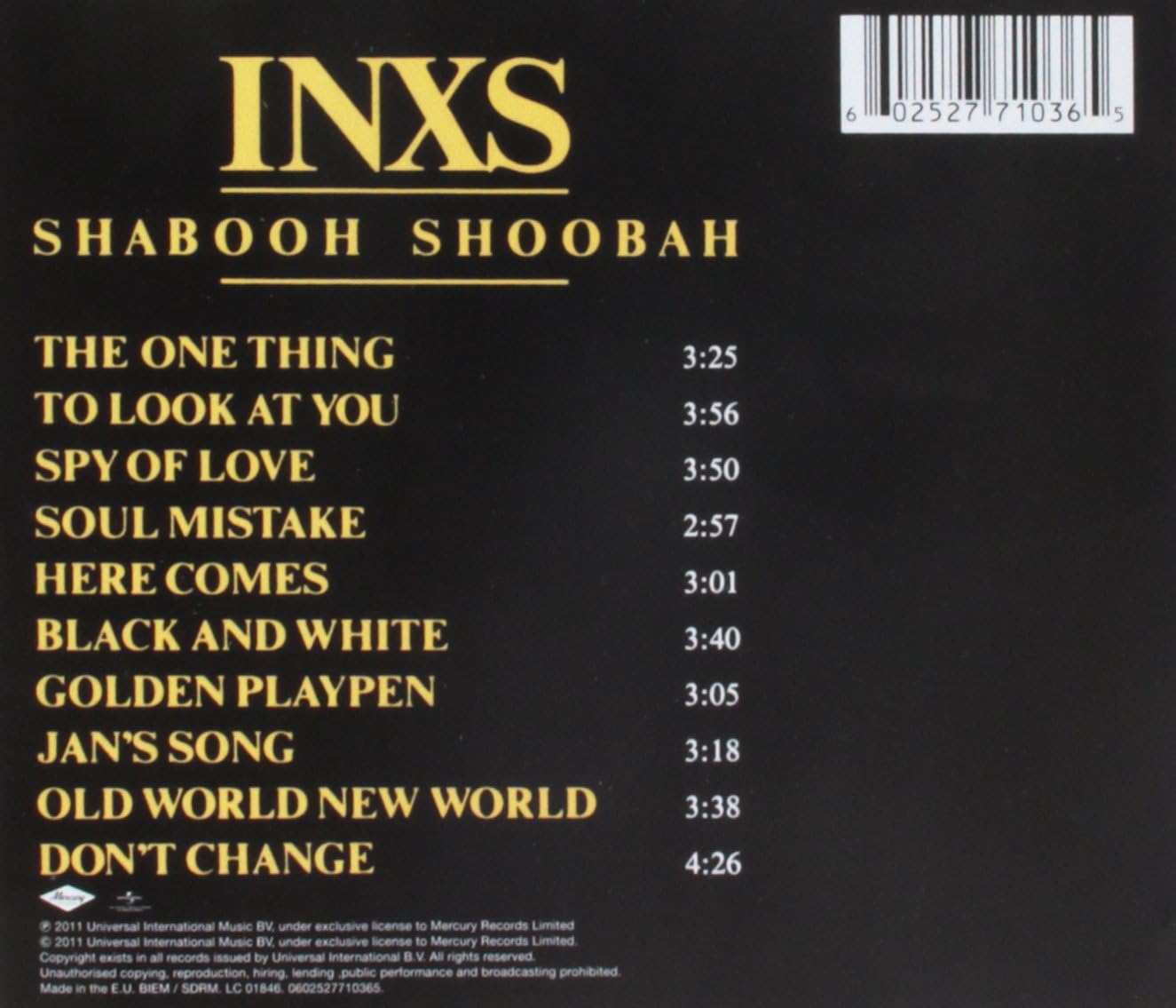 Shabooh Shoobah | INXS