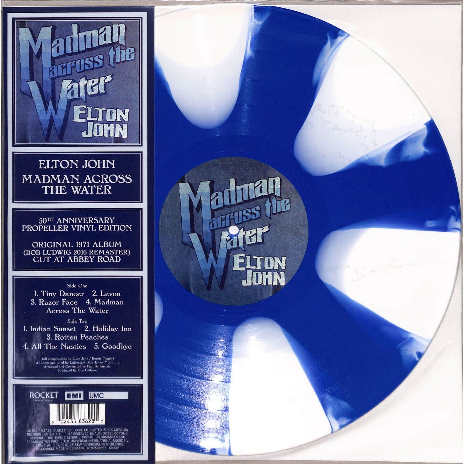 Madman Across The Water (Blue & White Propeller Vinyl, 50th Anniversary Edition) | Elton John