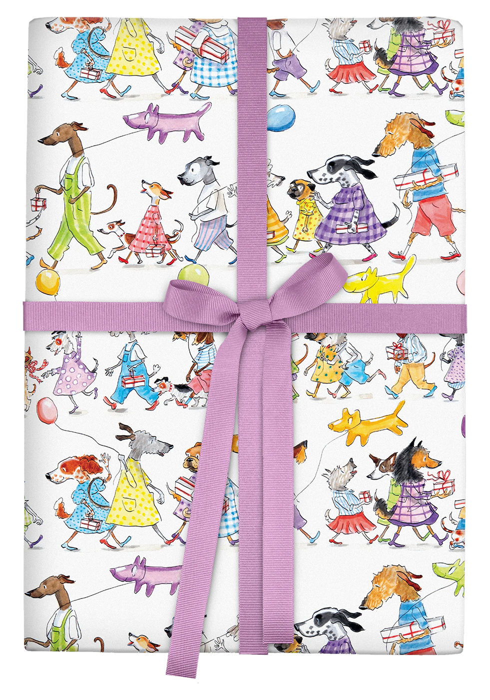 Hartie de impachetat - Domenica More Gordon - Party Dog Parade - Illustrated Gift Wrap | Lagom Design