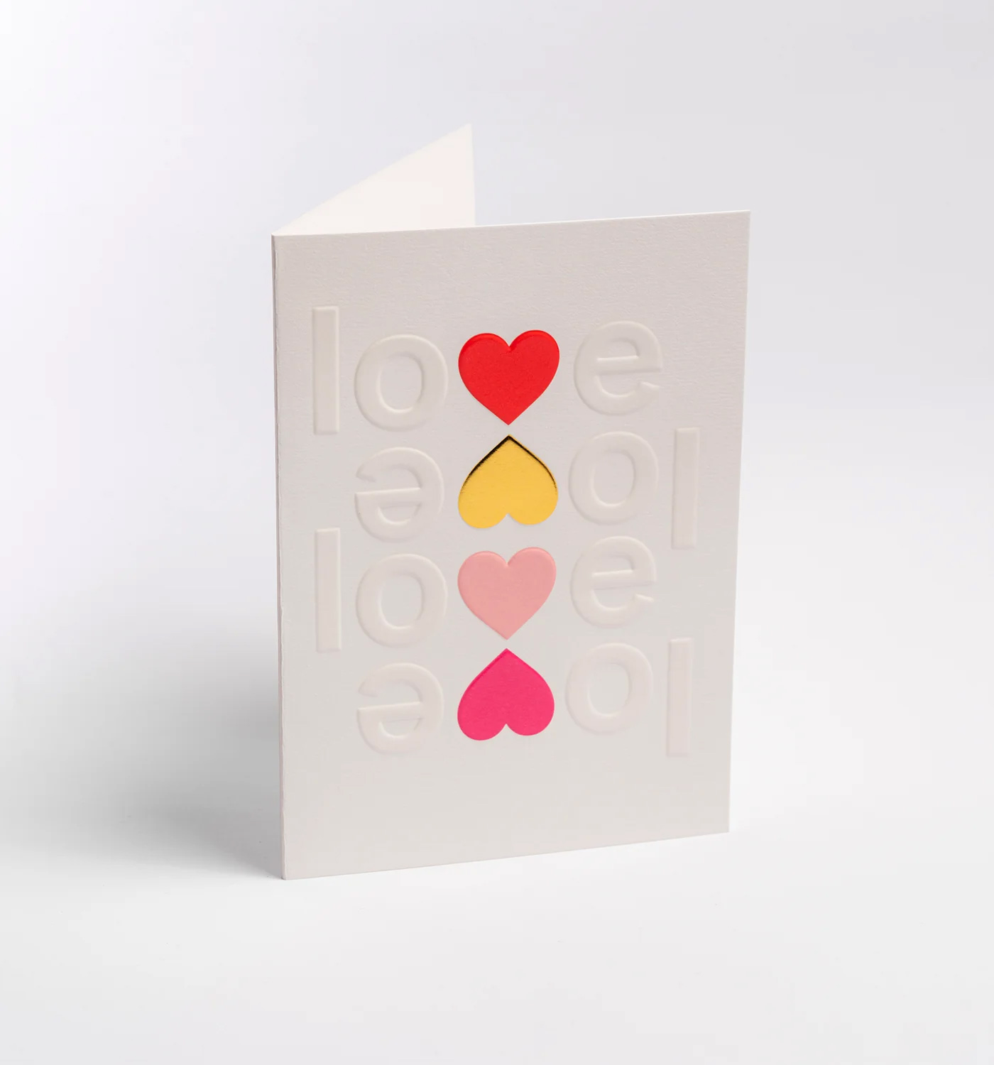 Felicitare - Postco - Love & Hearts - Embossed Greeting Card | Lagom Design - 1 | YEO