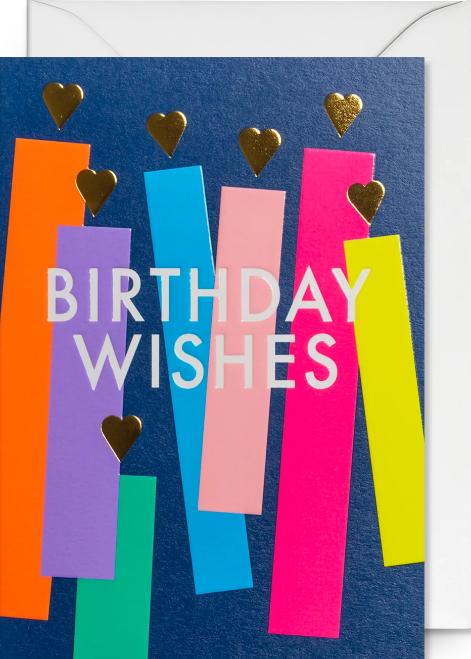 Felicitare - Postco - Rainbow Candle Birthday Wishes - Card | Lagom Design - 2 | YEO