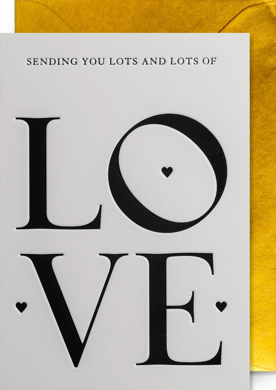 Felicitare - Postco - Sending You Lots and Lots of LOVE - Greeting Card | Lagom Design - 2 | YEO