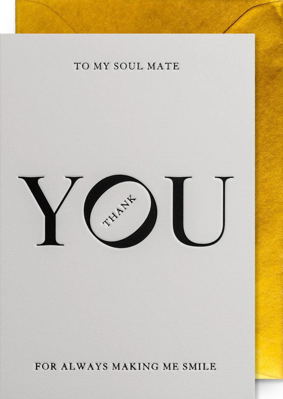 Felicitare - Postco - To My Soul Mate, Thank You - Greeting Card | Lagom Design - 2 | YEO