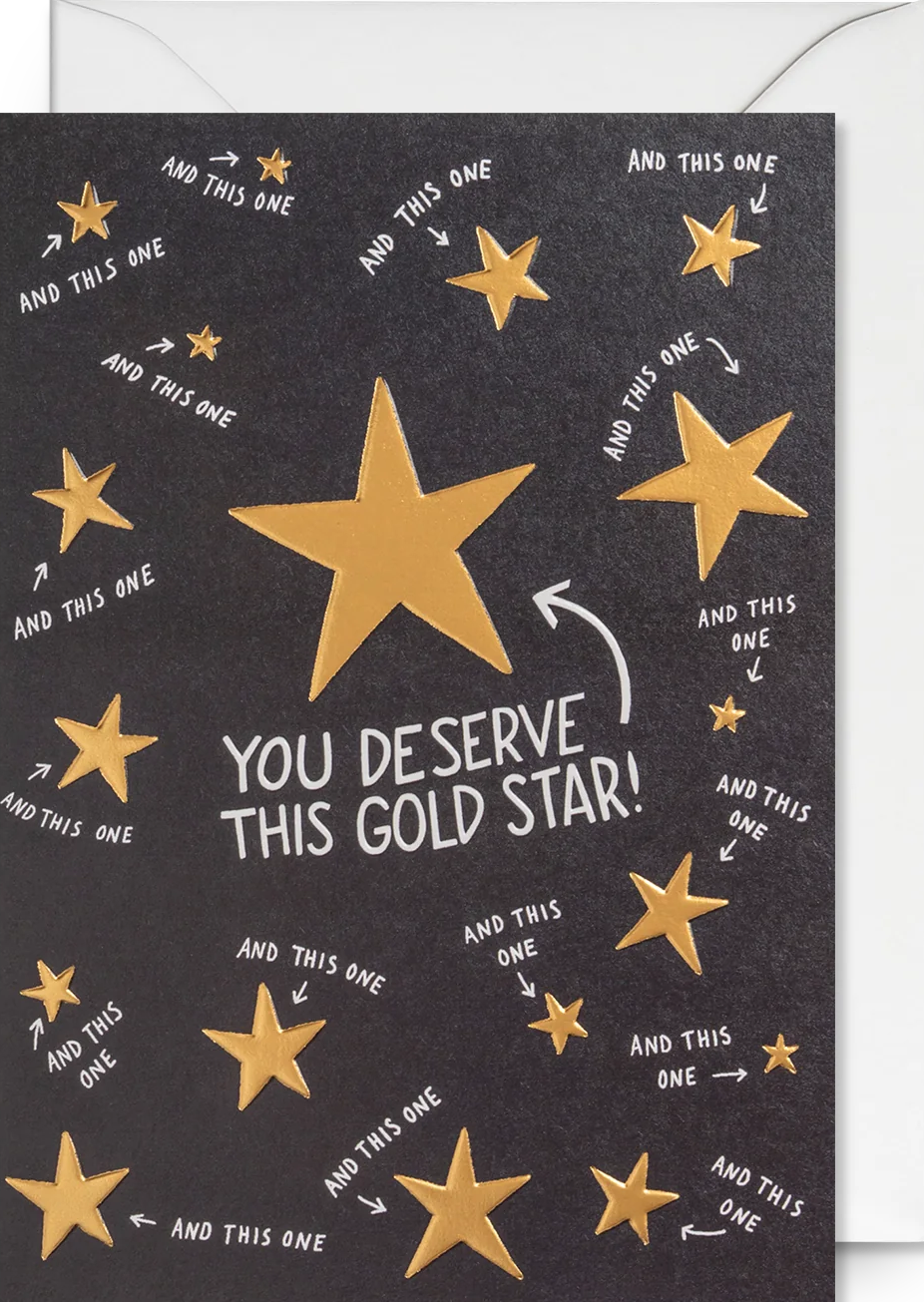 Felicitare - Ruby Taylor - You Deserve this Gold Star! - Greeting Card | Lagom Design - 2 | YEO