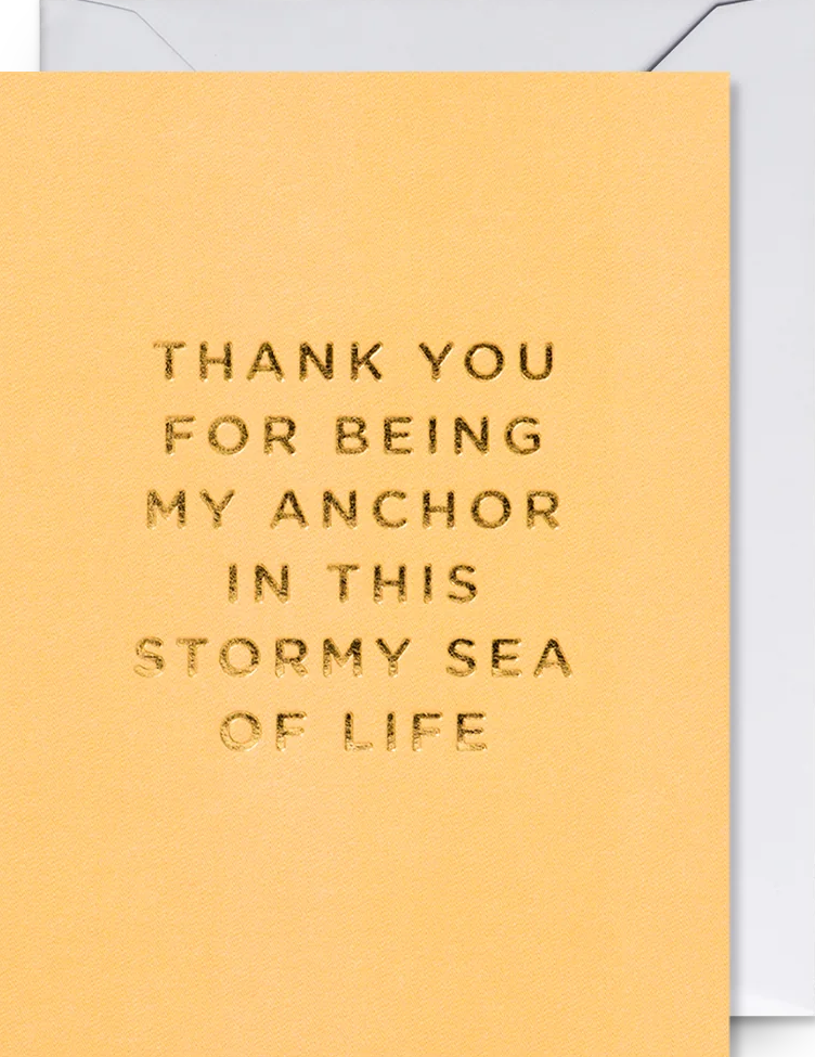 Felicitare - Cherished - Thank You for Being My Anchor in This Stormy Sea of Life - Mini Card | Lagom Design - 1 | YEO