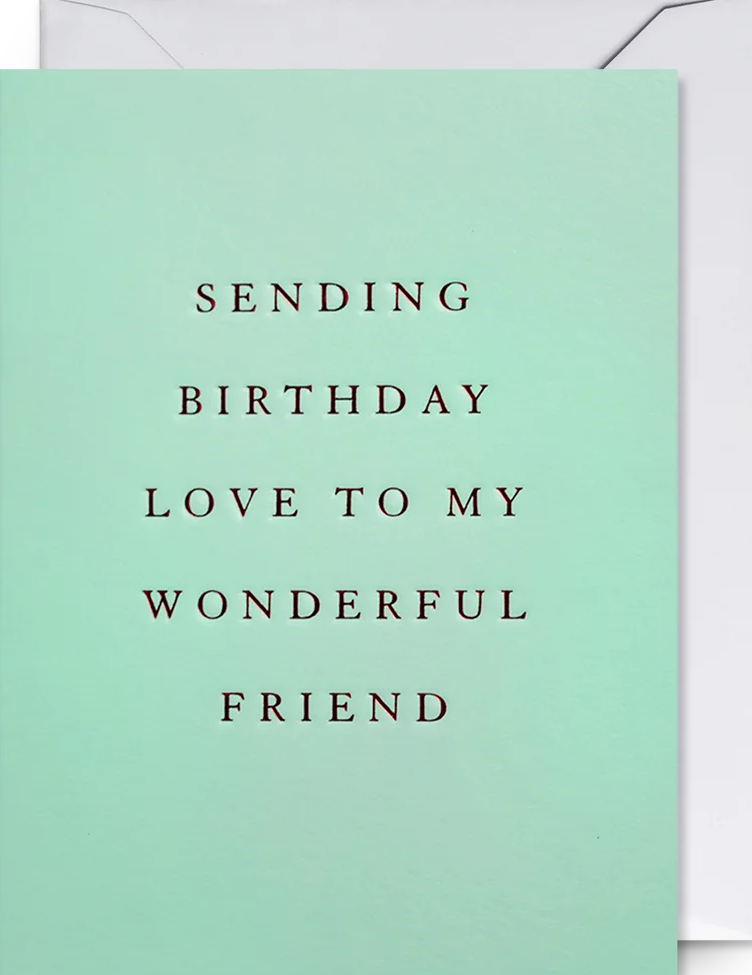 Felicitare - Sending Birthday Love to My Wonderful Friend - Mini Card | Lagom Design