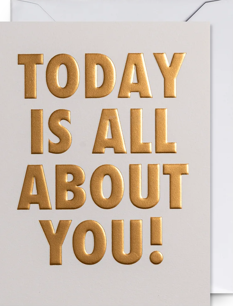 Felicitare - Kelly Hyatt - Today is All About You! Golden - Mini Card | Lagom Design - 2 | YEO