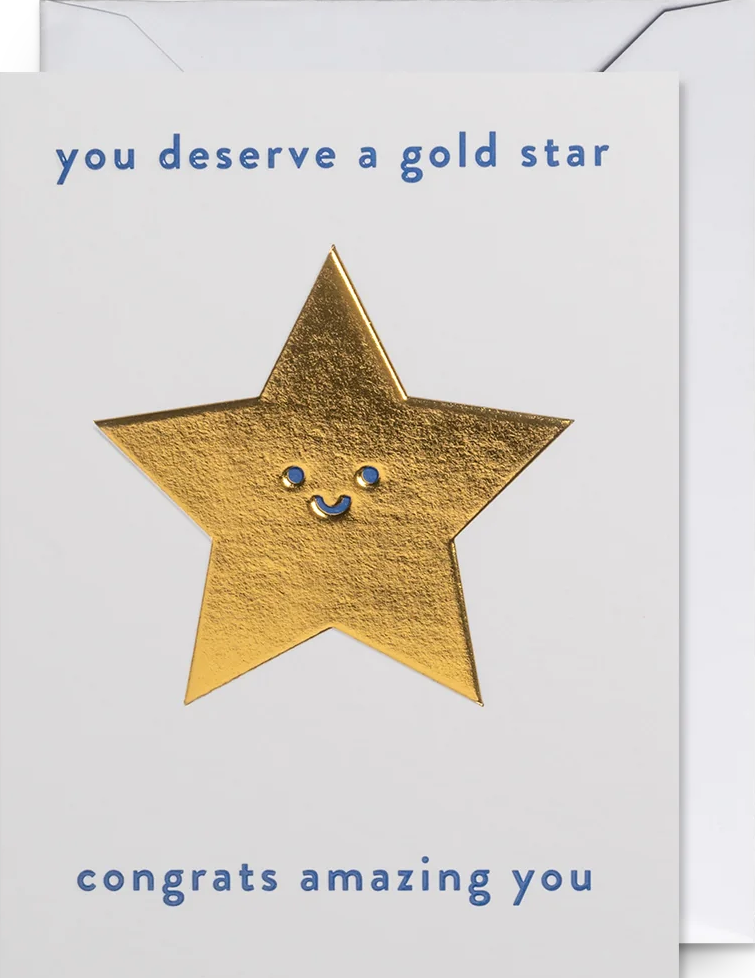 Felicitare - Cozy - You Deserve a Gold Star, Congrats Amazing You - Mini Card | Lagom Design - 2 | YEO