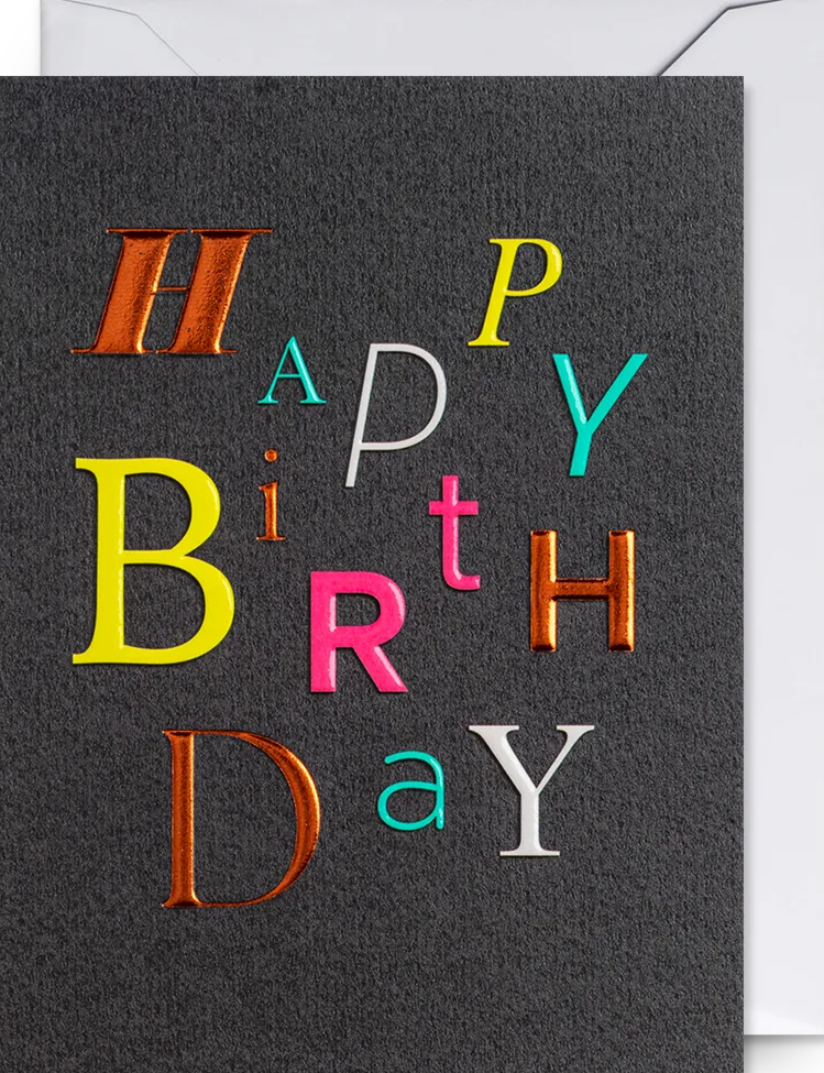 Felicitare - Kelly Hyatt - Happy Birthday - Type Greeting Card | Lagom Design - 2 | YEO