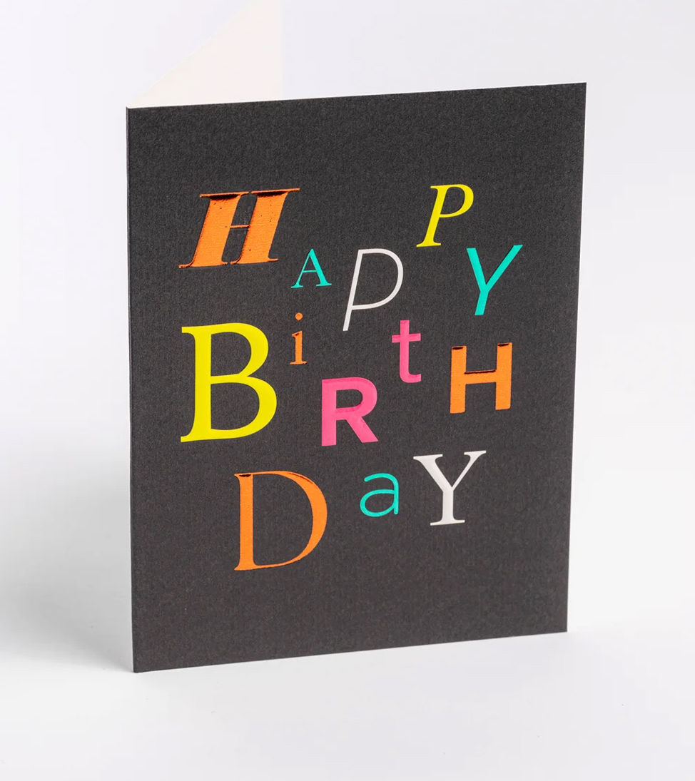 Felicitare - Kelly Hyatt - Happy Birthday - Type Greeting Card | Lagom Design - 1 | YEO