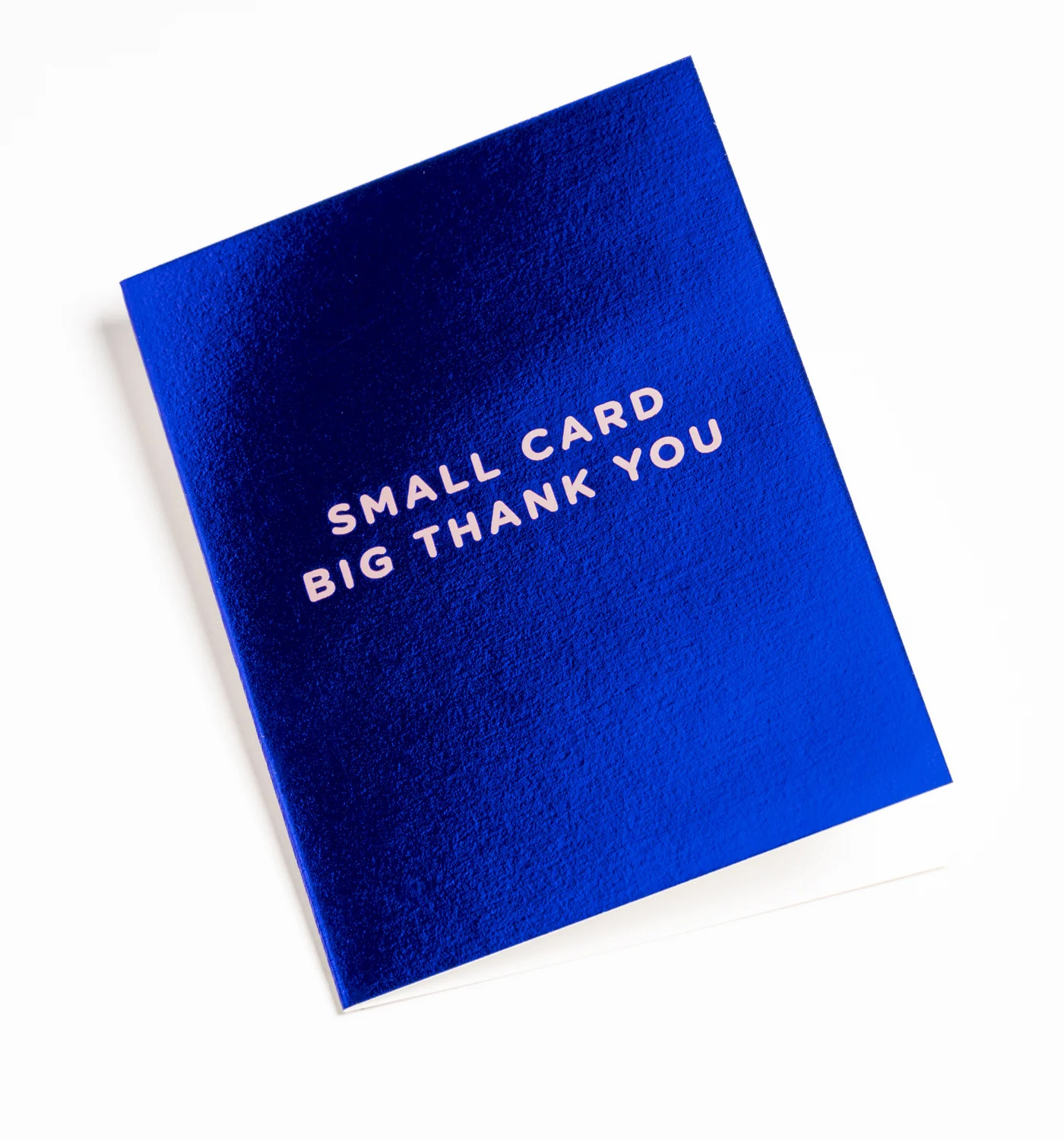 Felicitare - Cherished - Small Card Big Thank You - Blue Foiled Mini Card | Lagom Design