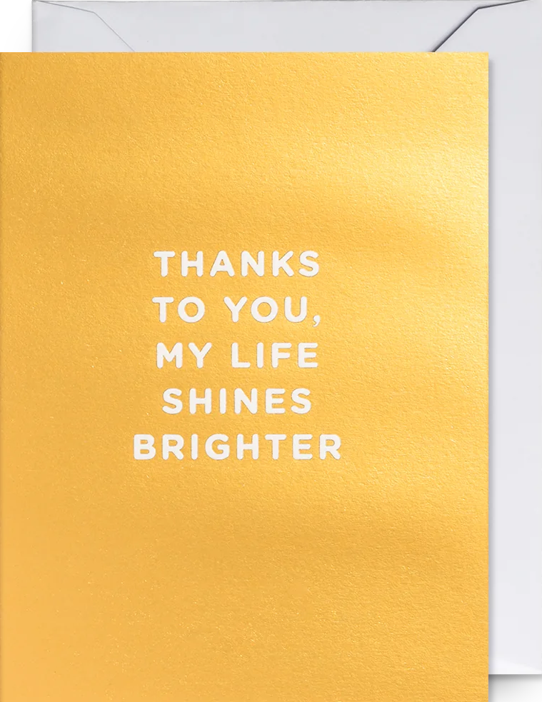 Felicitare - Cherished - Thanks to You, My Life Shines Brighter - Mini Card | Lagom Design - 2 | YEO