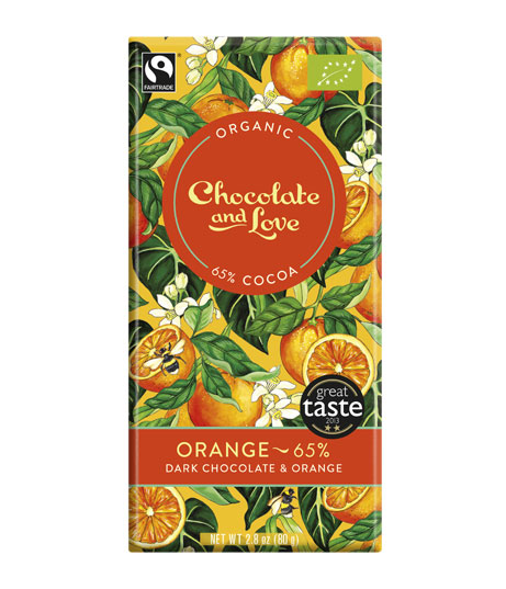 Ciocolata amaruie cu extract de portocale - Bio | Chocolate and Love