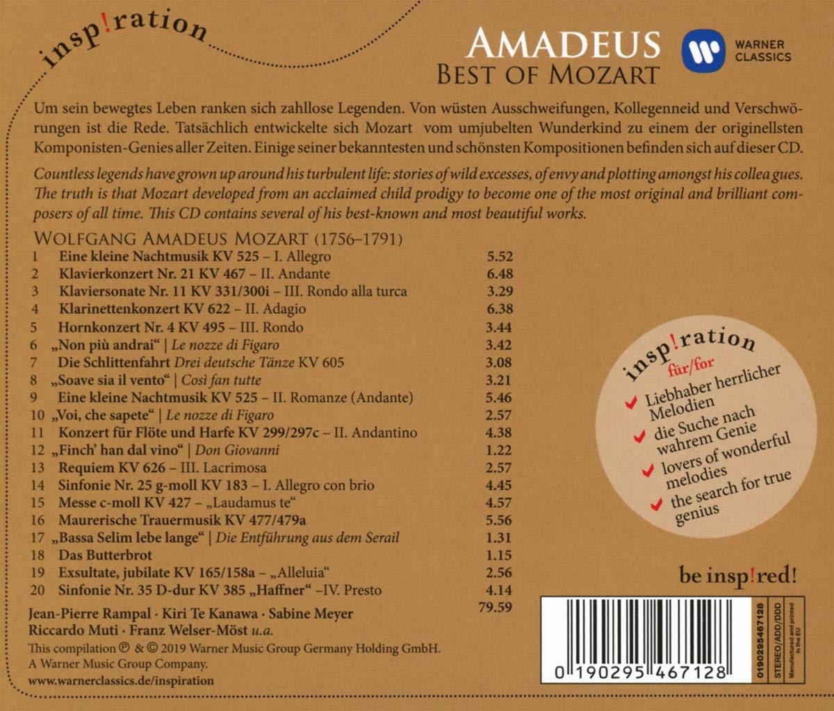 Amadeus - Best of Mozart | Wolfgang Amadeus Mozart