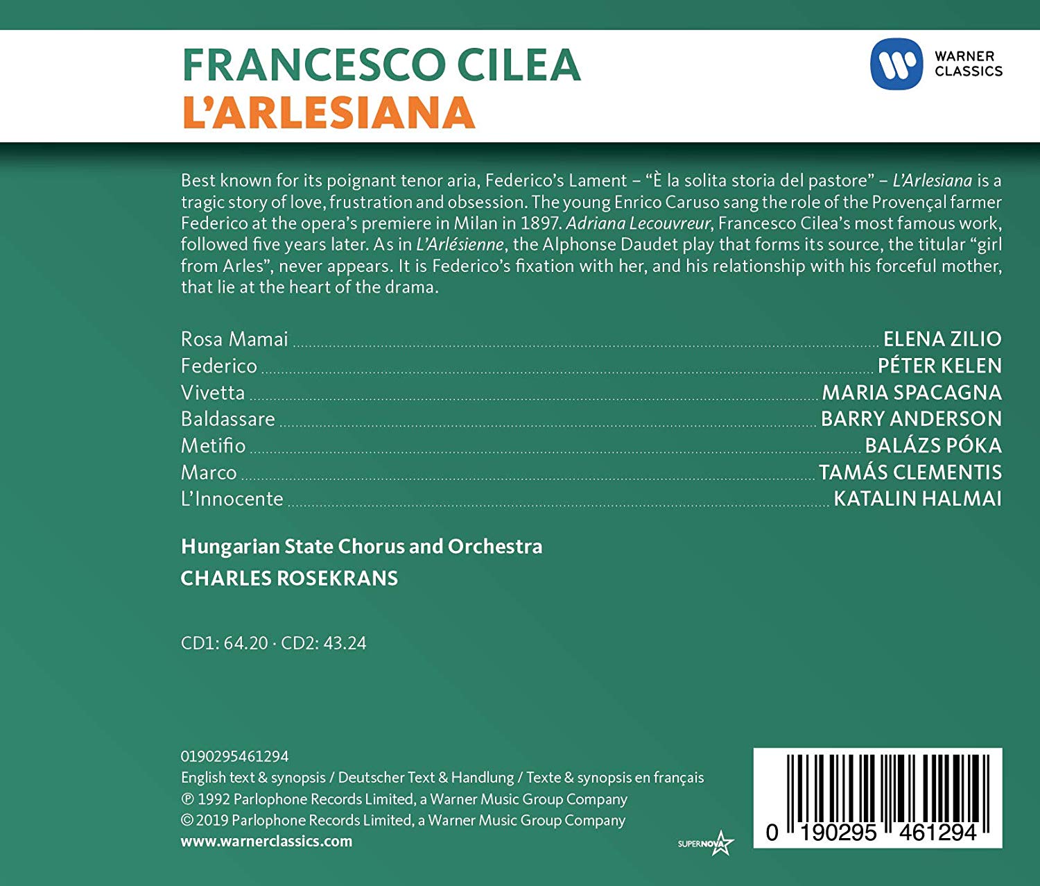 Cilea: L\'arlesiana | Charles Rosekrans