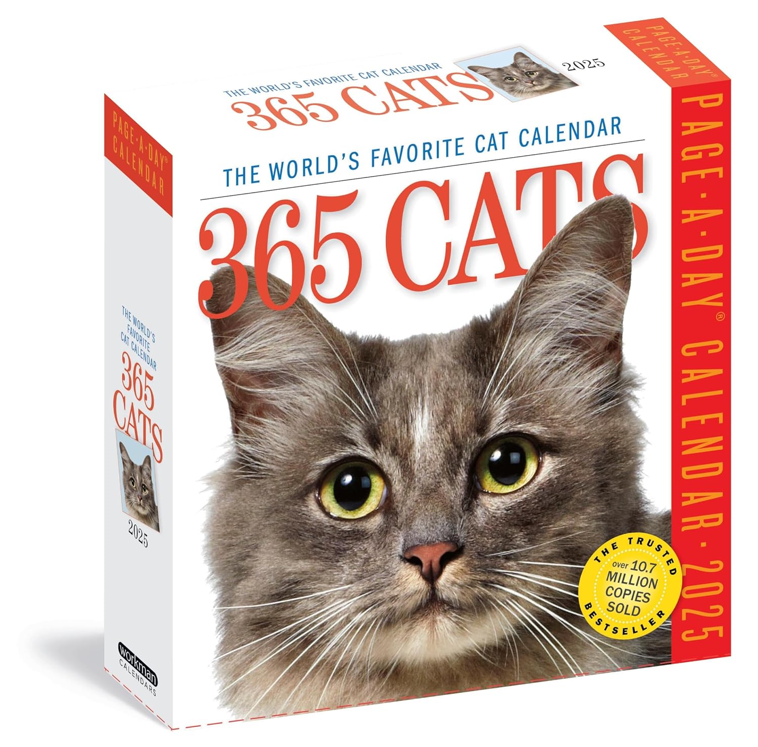 Calendar 2025 - The World\'s Favourite Cat Calendar - 365 Cats | Workman Publishing - 6 | YEO