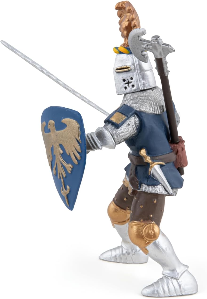 Figurina - Fantasy World - Crested blue knight | Papo - 4 | YEO