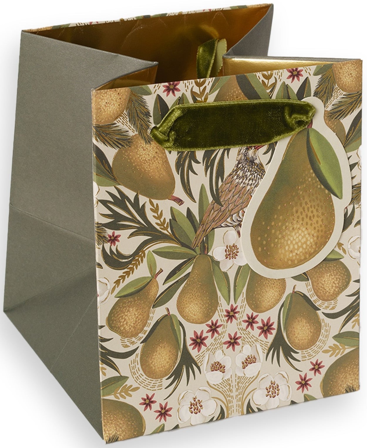 Punga cadou - Nina Pace - Festive Pears Small, Square | The Art File - 1 | YEO