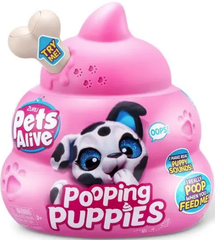 Jucarie de plus interactiva catelus cu accesorii surpriza - Pooping Puppies | Pets Alive - 3 | YEO