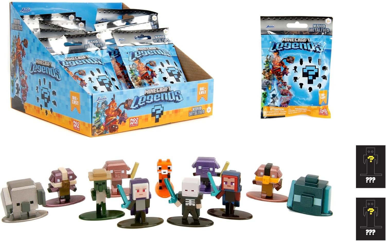 Figurina - Nano Metalfigs - Minecraft Legends (produs tip surpriza - pret pe bucata) | Jada Toys