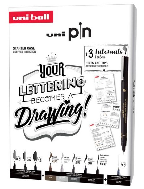 Set 8 linere - Your Lettering Becomes Drawing!  | Uni