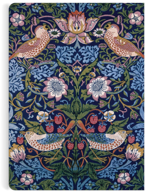 Carnet - William Morris Strawberry Thief Handmade Embroidered | Galison - 1 | YEO