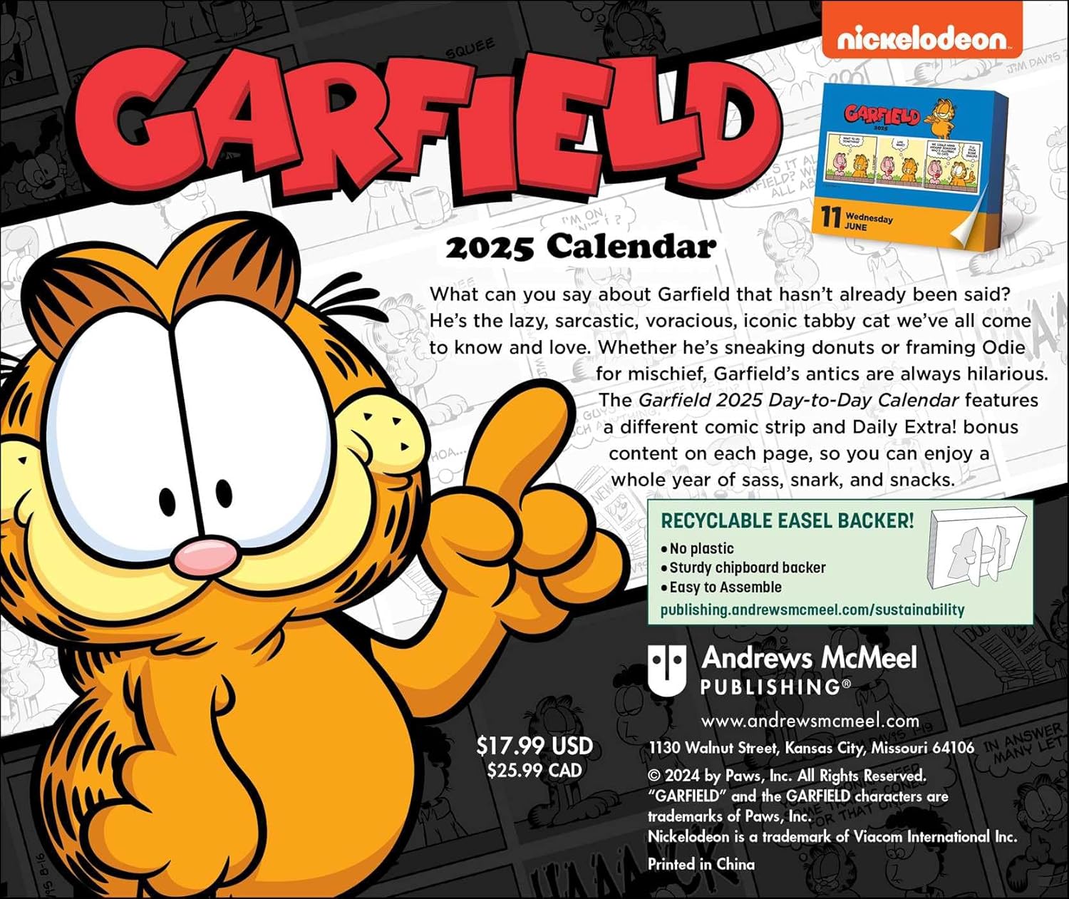 Calendar 2025 - Garfield | Andrews McMeel Publishing