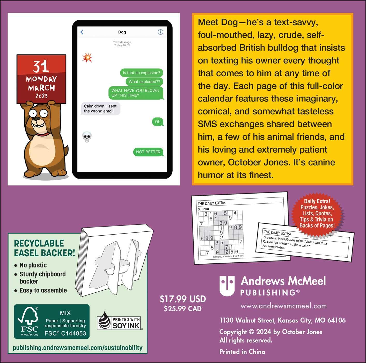 Calendar 2025 - Texts from Dog | Andrews McMeel