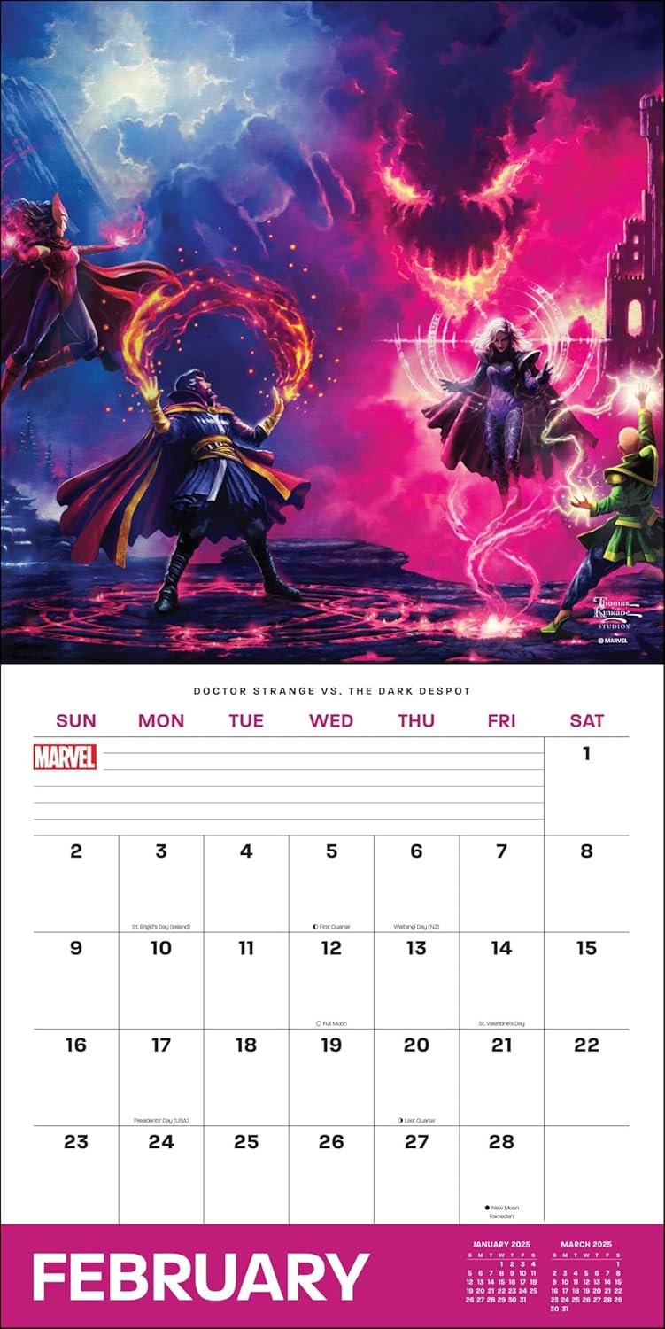 Calendar 2025 - Marvel by Thomas Kinkade | Andrews McMeel - 1 | YEO