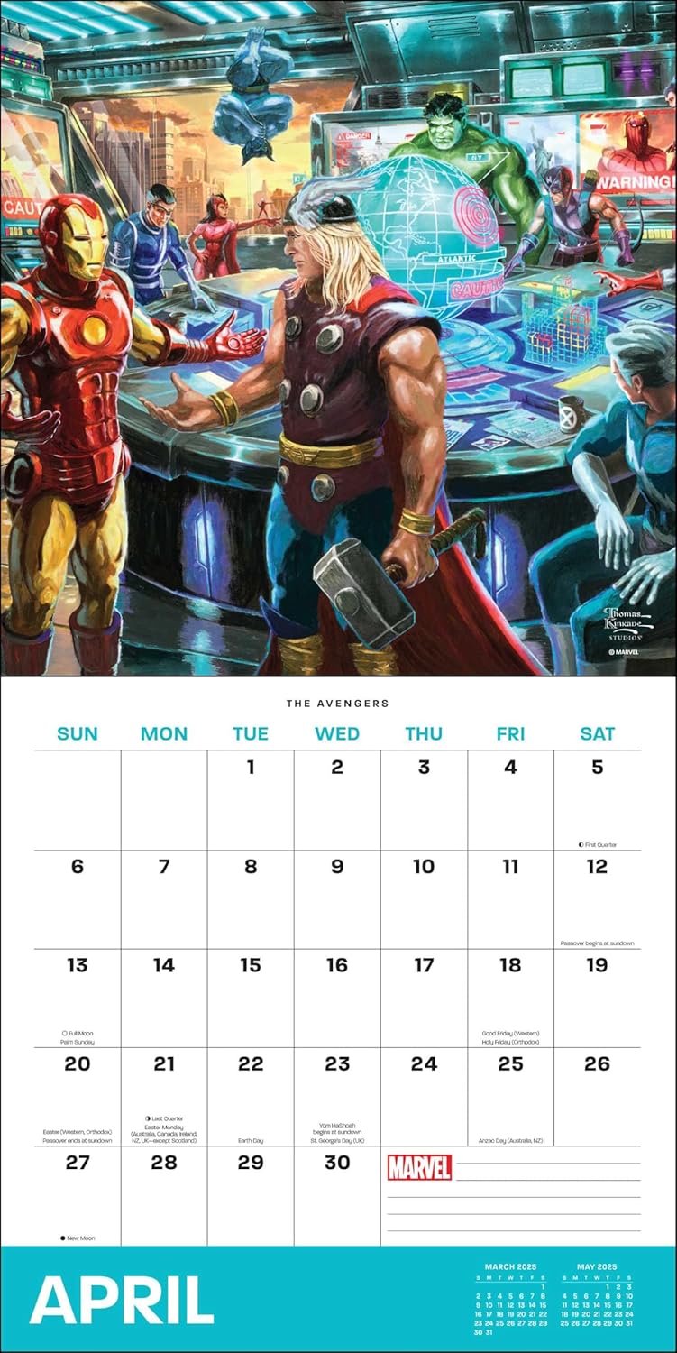 Calendar 2025 - Marvel by Thomas Kinkade | Andrews McMeel - 2 | YEO