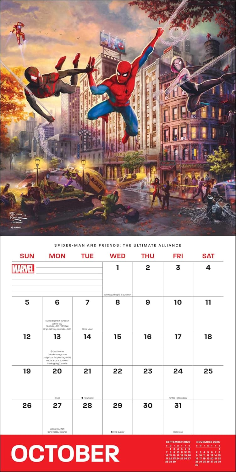 Calendar 2025 - Marvel by Thomas Kinkade | Andrews McMeel - 3 | YEO