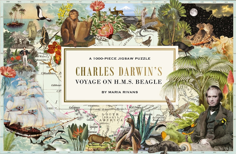 Puzzle 1000 piese - Charles Darwin's Voyage on H.M.S. Beagle | Skittledog