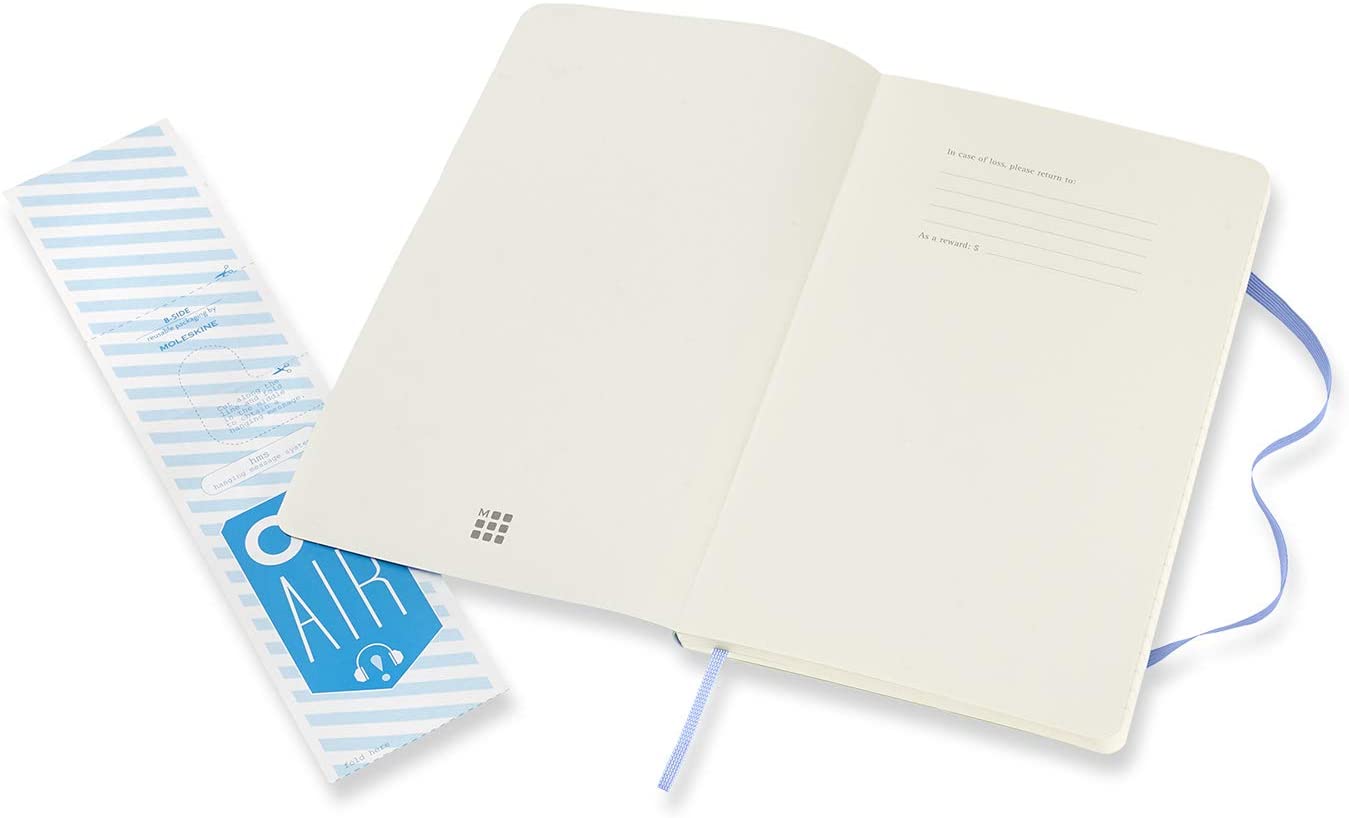 Carnet - Moleskine Classic - Large, Soft Cover, Plain - Hydrangea Blue | Moleskine - 1 | YEO