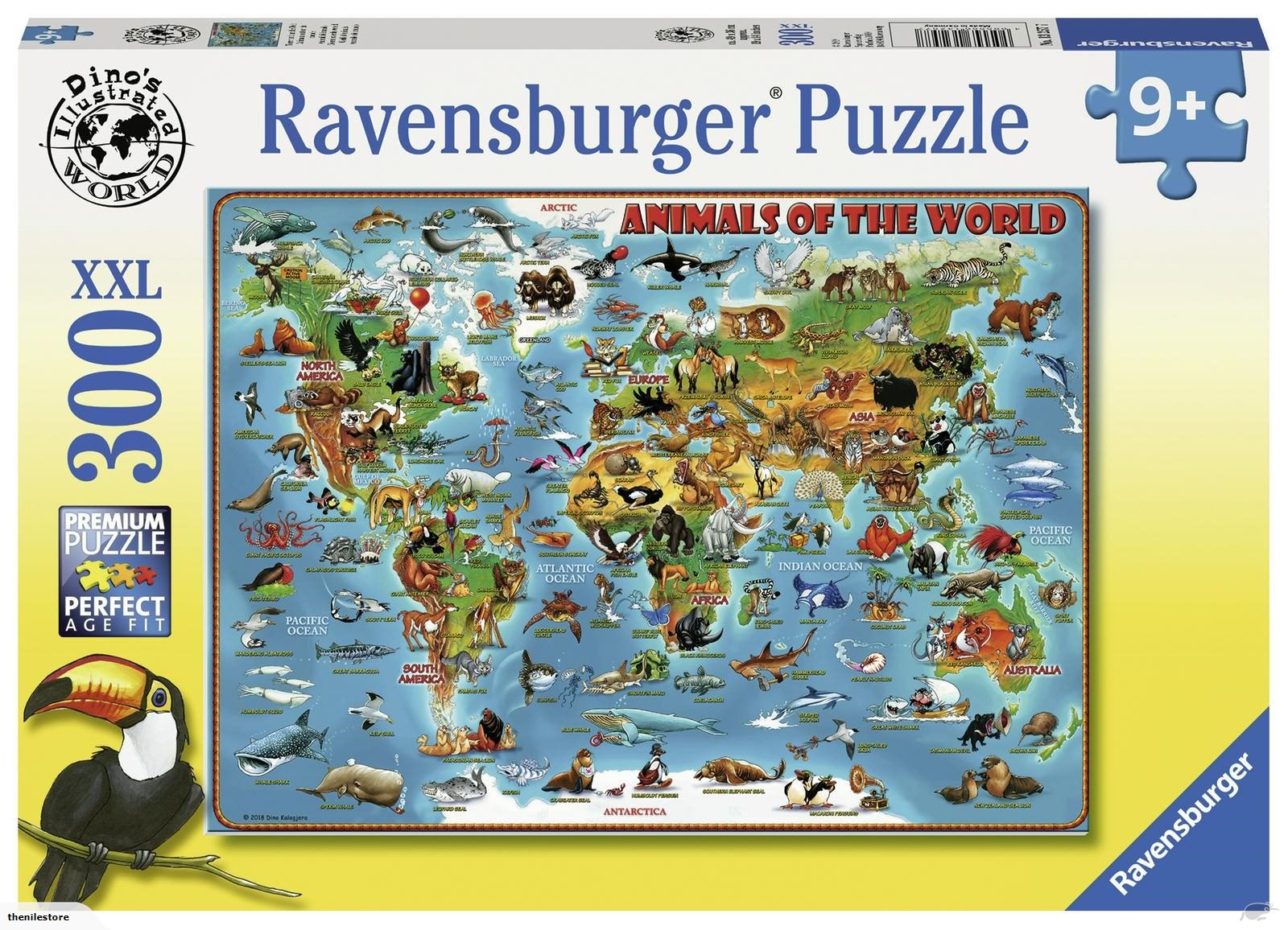 Puzzle - Harta Animalelor | Ravensburger