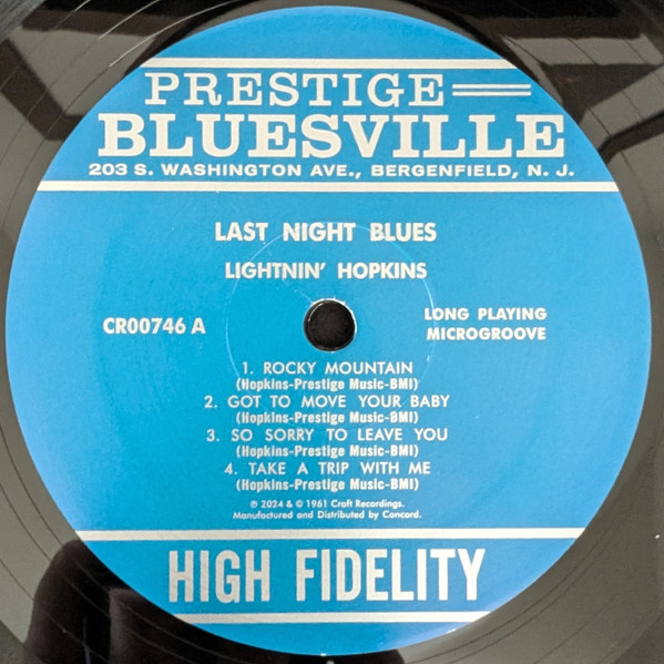 Last Night Blues - Vinyl | Lightnin\' Hopkins, Sonny Terry