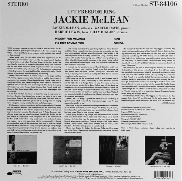 Let Freedom Ring - Vinyl | Jackie McLean