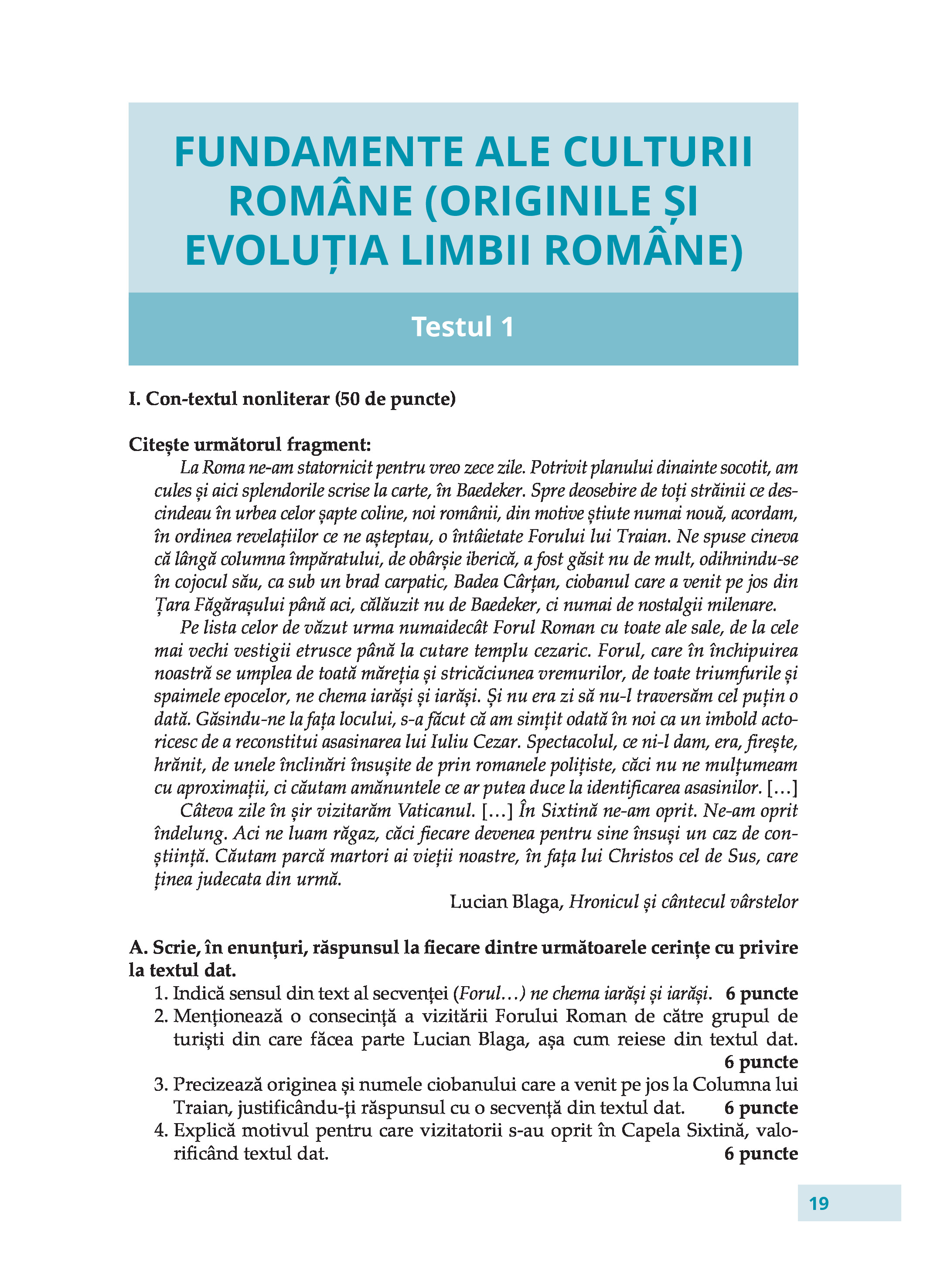 Bacalaureat subiectul I si al II-lea - 70 de teste pentru evaluarea curenta | Marilena Lascar, Liliana Paicu - 5 | YEO