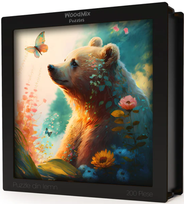 Puzzle din lemn - Gentle Bear | Woodmix Puzzles - 1