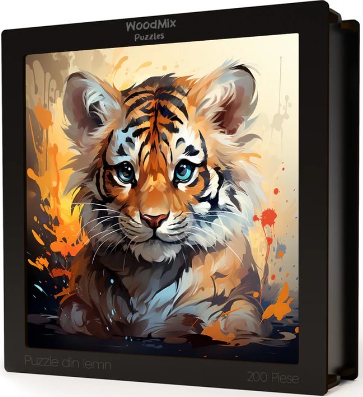 Puzzle din lemn - Baby Tiger 3 | Woodmix Puzzles - 1 | YEO