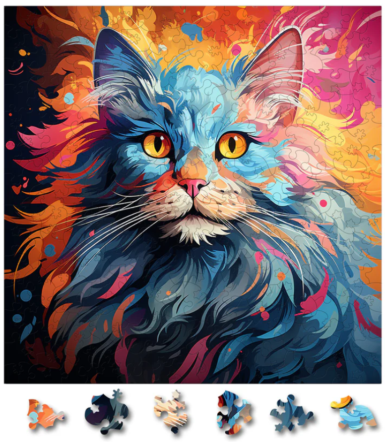 Puzzle din lemn - Turkish Angora 5 | Woodmix Puzzles