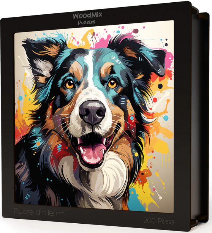 Puzzle din lemn - Border Collie 3 | Woodmix Puzzles - 1 | YEO