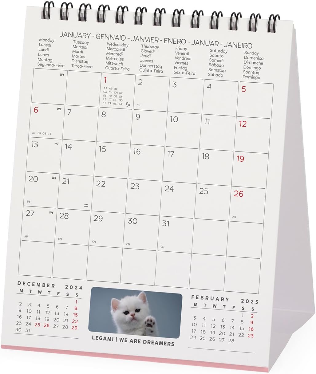 Calendar de birou 2025 - Kittens | Legami - 1 | YEO