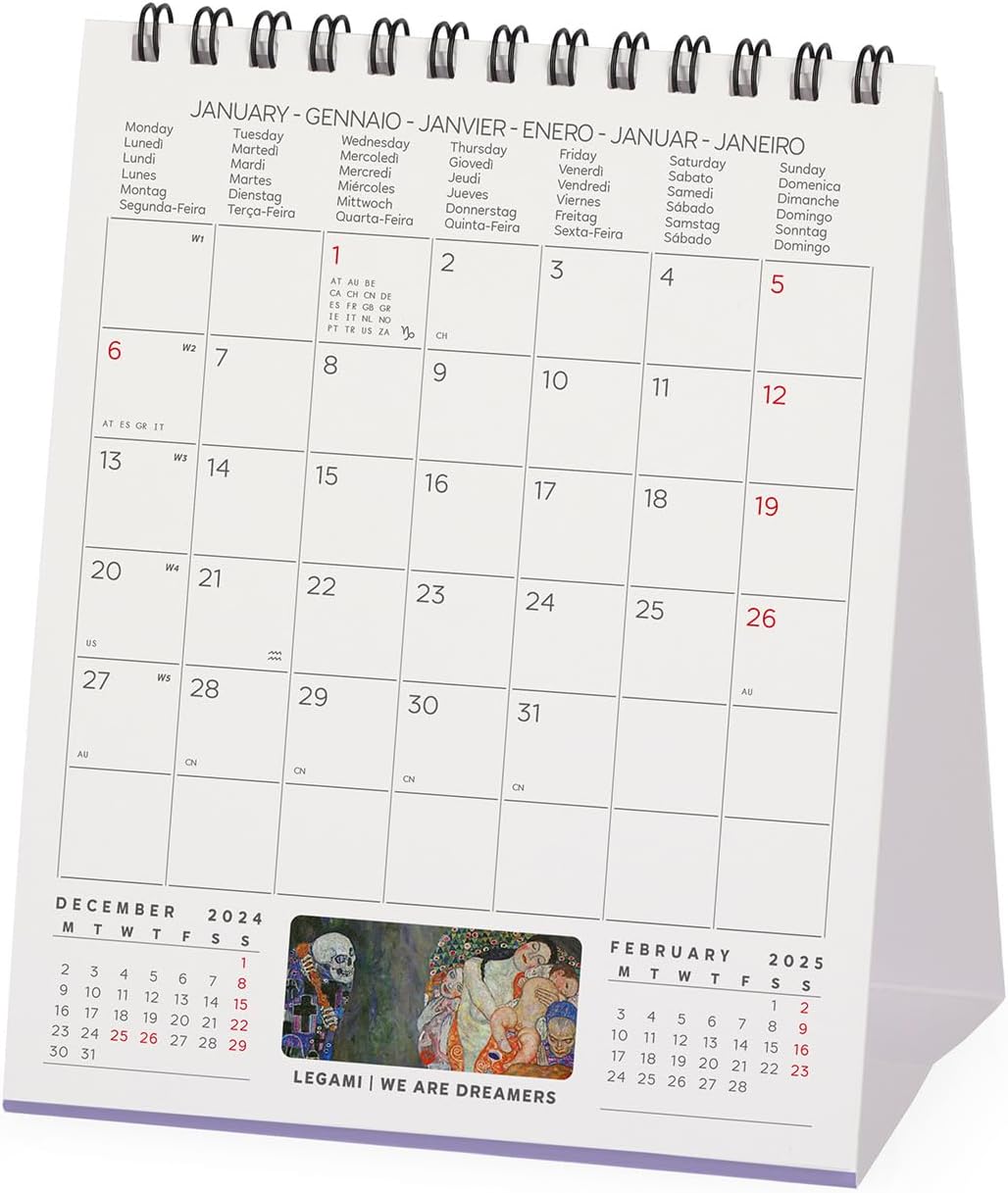 Calendar de birou 2025 - Gustav Klimt | Legami - 2 | YEO