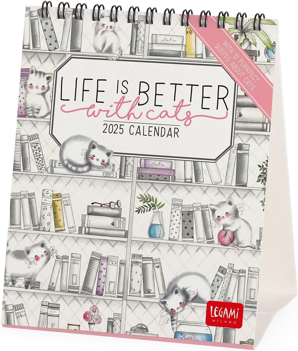 Calendar de birou 2025 - Sketchy Cats | Legami - 3 | YEO